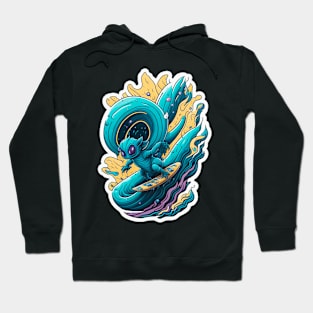 Surfing alien Hoodie